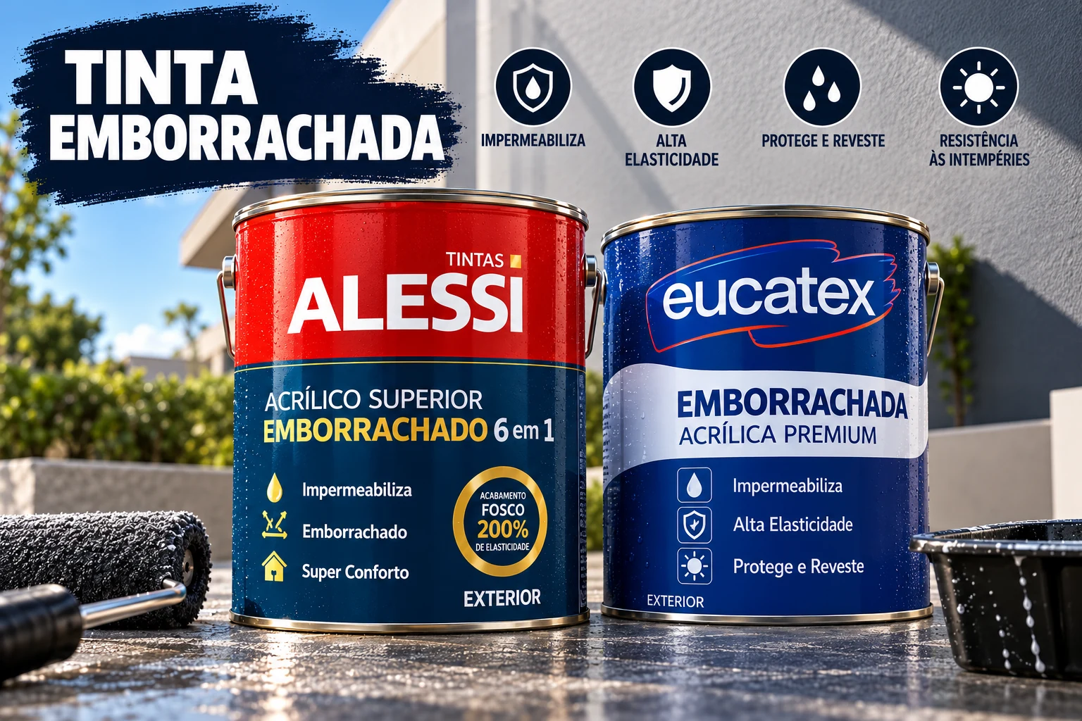 Exemplos de tintas emborrachadas